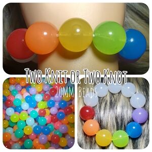 Hand Crafted Multicolor Beaded Bracelet - Bright Rainbow Spheres